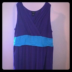 Purple and Turquoise Tank Dress - Plus Sizw